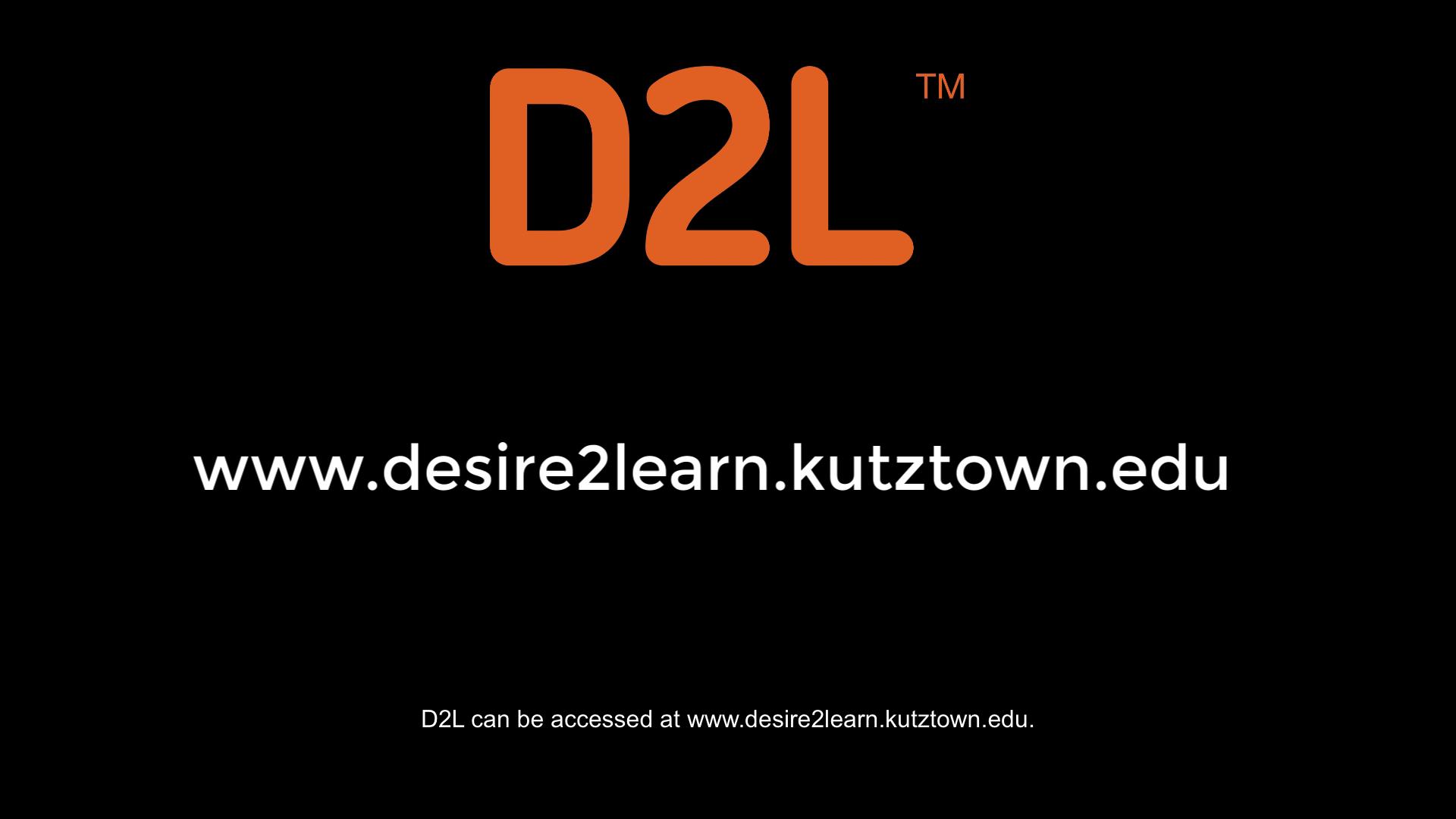 Accessing and Logging into D2L
